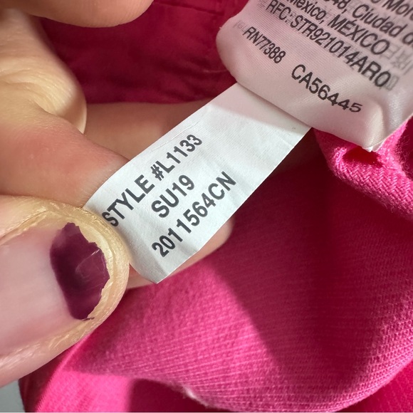 J.Crew Hot Pink Scallop Hem Pencil Skirt Size 12 Cotton Barbiecore Preppy - Picture 5 of 5